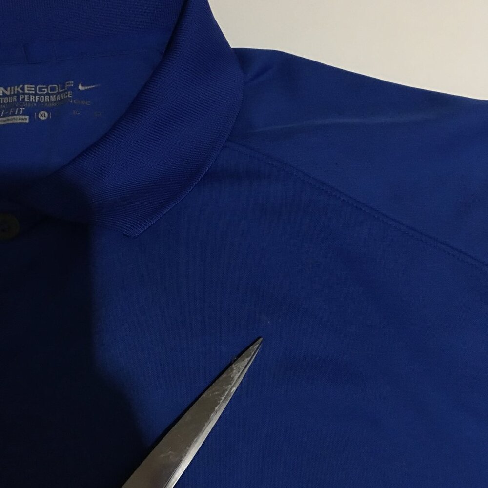 Nike Golf Polo Shirt Size XL Dri Fit Mens Blue Embroidered - Picture 5 of 11